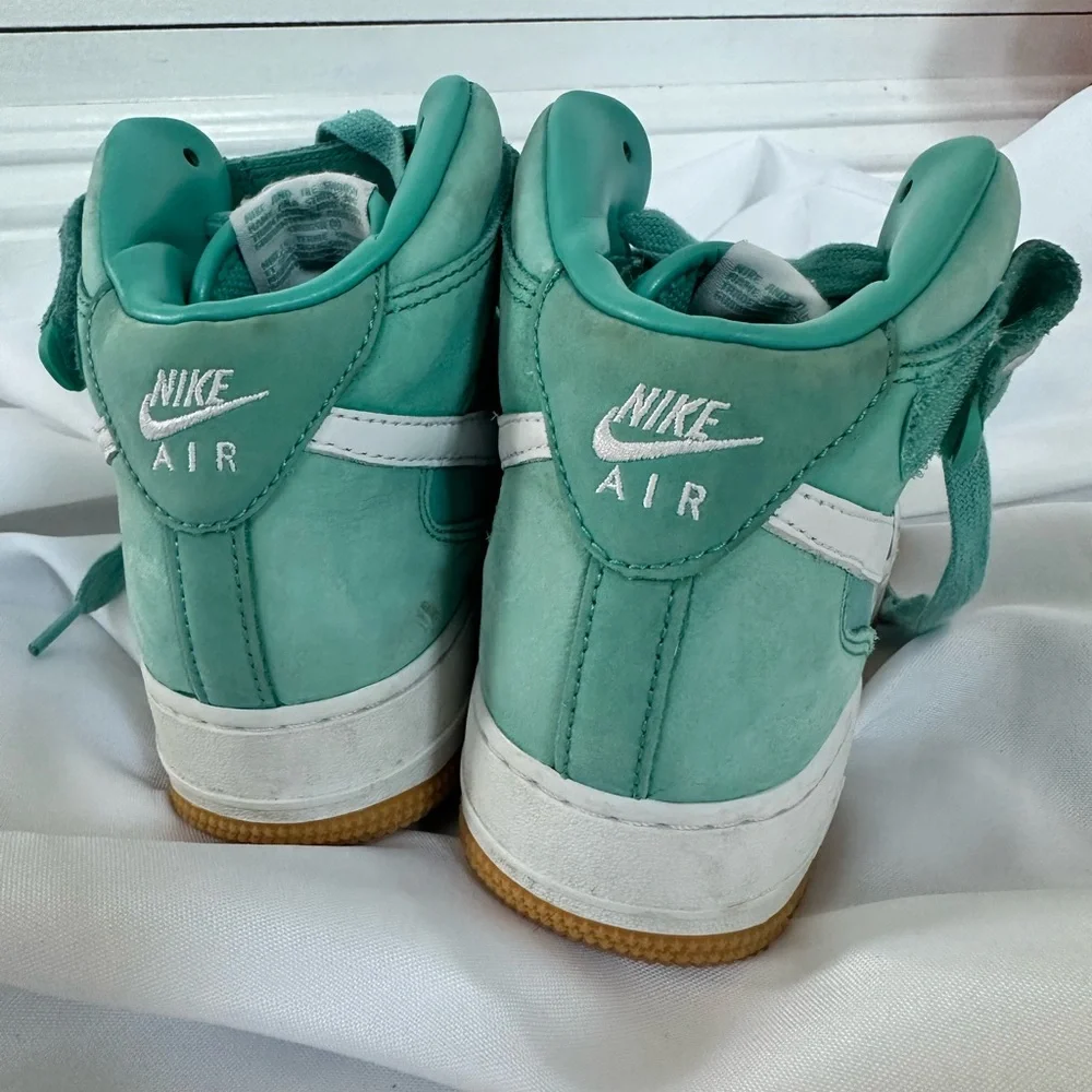 Men’s Nike Air Force 1 Mid Washed Teal - Picture 7 of 10